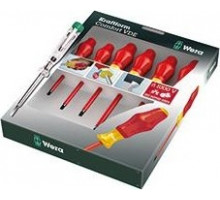Набор отверток диэлектрических WERA Kraftform Comfort WE-031576 1160i/1165i/7 SATZ 6TLG/6 PCS WE-031576