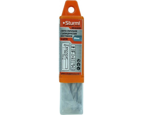 Сверло по металлу Sturm 1055-04-6S-SS10 6,0х93 мм, 10 шт.
