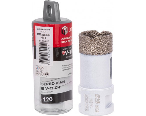 Сверло алмазное DIAM 25x35xМ14 Extra Line V-TECH 320272