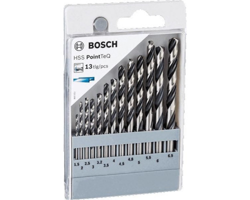 Набор сверл по металлу BOSCH HSS PointTeQ 13 шт D1.5-6.5 2608577349