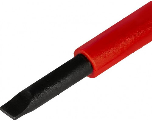 Отвертка диэлектрическая шлицевая Кобальт 646-447 ultra grip sl 4,0х100 мм cr-v, двухкомпонентная ру