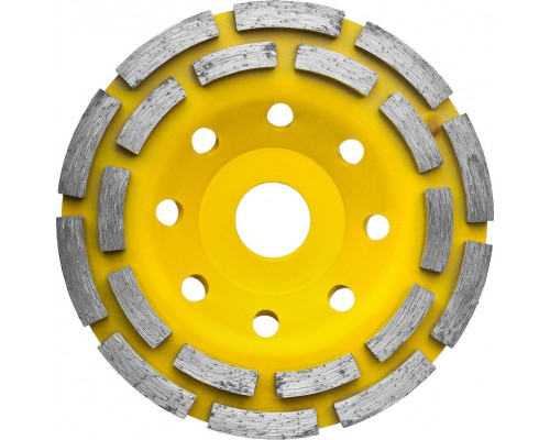 Алмазная чашка STAYER PROFESSIONAL сегментная двухрядная, высота 22,2мм, 125мм 33381-125