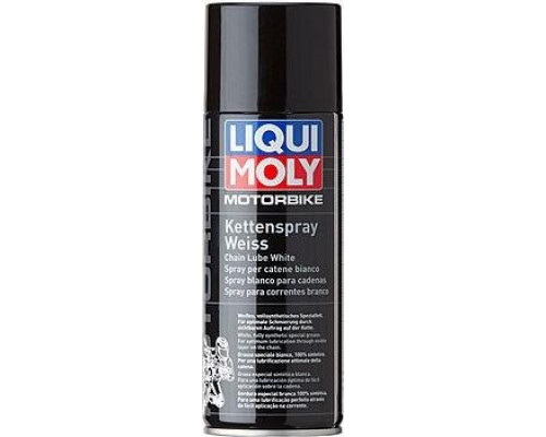 Белая цепная смазка для мотоциклов LIQUI MOLY Motorbike Kettenspray weiss 0,4 л 1591 1591