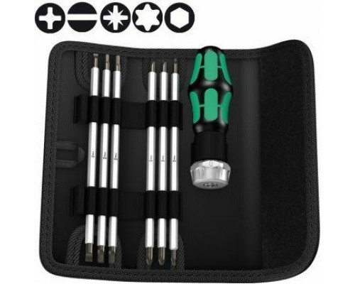 Отвертка с битами WERA Kraftform Kompakt Vario 7 предметов WE-073665 WE-073665