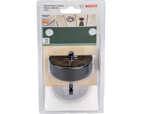 Коронка универсальная BOSCH 70мм для спотов 2609256D09