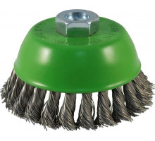 Щетка обдирочная для УШМ D.BOR чашеобразная INOX Standard D-100 мм М14 витая (арт. D02-IS-100-M14-050) D02-IS-100-M14-050