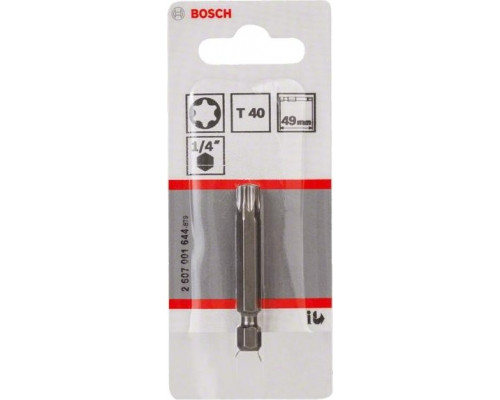 Бита для заворачивания BOSCH Extra Hard 49 мм T40 2607001644