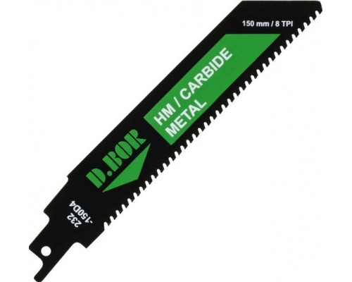 Полотна для сабельных пил D.BOR 115/150*3 мм HM / CARBIDE / METAL по металлу 1 шт. D-232-150D4-01