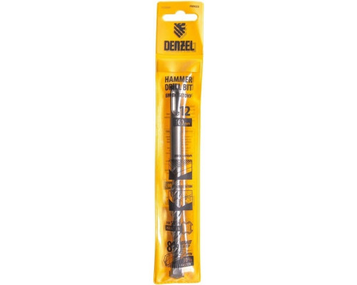 Бур SDS-plus Denzel Cobalt W-tip, 12x160 мм по бетону, двойная спираль 705023