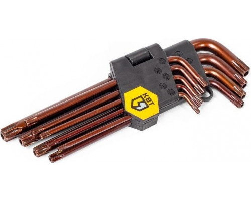 Набор ключей TORX КВТ КТ-9-S2 (T10–T50) 82178