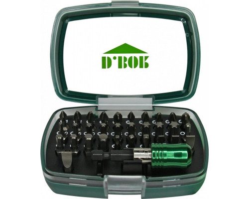 Набор насадок D.BOR 32 предметов + магнитный держатель quick lock 60 мм (арт. d-set D14-DSET32B1