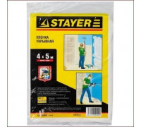 Защитная пленка STAYER STANDARD укрывочная, hdpe, 7 мкм, 4х5 м 1225-07-05