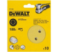 Круг шлифовальный на липучке DeWALT DT3106-QZ 125 мм, 8 отв. G180 (10шт)