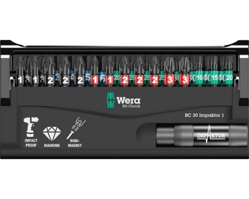 Набор насадок WERA Bit-Check 30 Impaktor 1 WE-057690 WE-057690