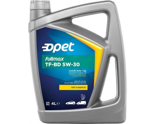 Масло моторное OPET Fullmax TF-BD 5W30 4 л синтетическое 601366949