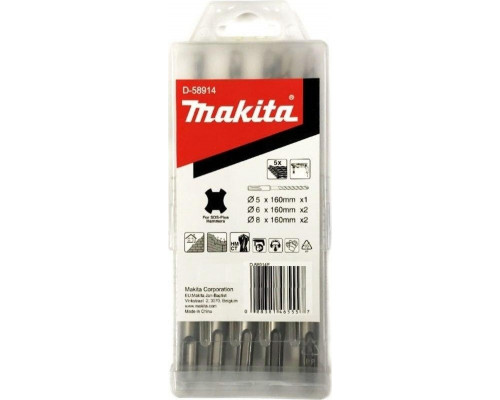 Наборы буров SDS-plus MAKITA 5 предметов D-58914 D-58914