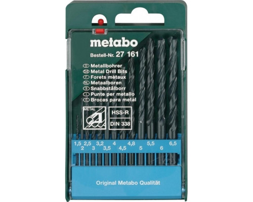 Набор сверл по металлу METABO HSS-R 13 шт. (1,5-6,5 мм) 627161000 627161000
