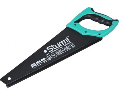 Ножовка по дереву Sturm 1060-64-500 500мм, тефлоновое покрытие, 9tpi, 3d зуб