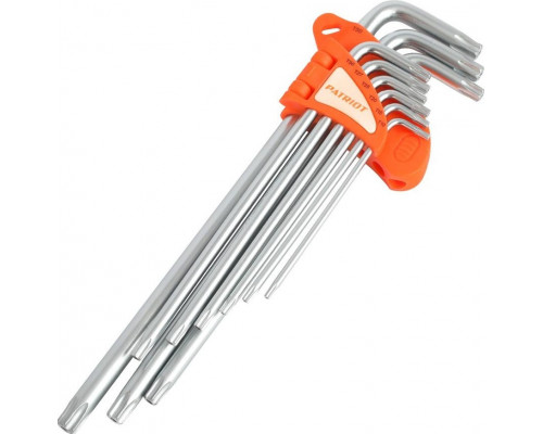 Набор ключей TORX PATRIOT SKT-9EL экстра длинные T10-T50, CRV, 9 предметов