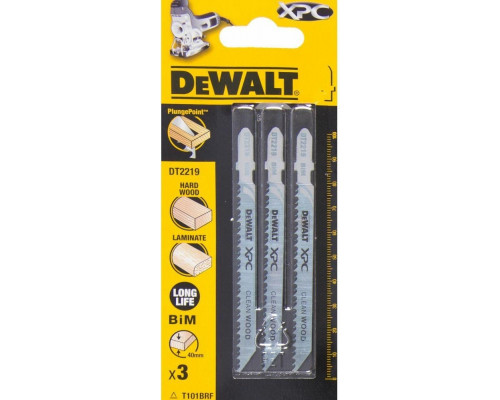 Пилки по дереву DeWALT XPC T101BRF 100х75х2.5х40 мм (3 шт) DT2219-QZ DT2219-QZ
