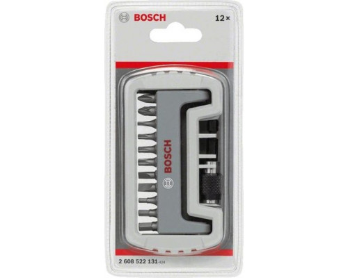 Набор бит BOSCH Extra Hard 12 шт PH/PZ/T/S/HEX + быстросменный держатель 2608522131