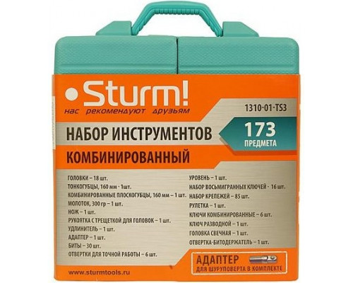 Набор столярно-слесарного инструмента Sturm 1310-01-TS3 173 предмета, пластиковый кейс