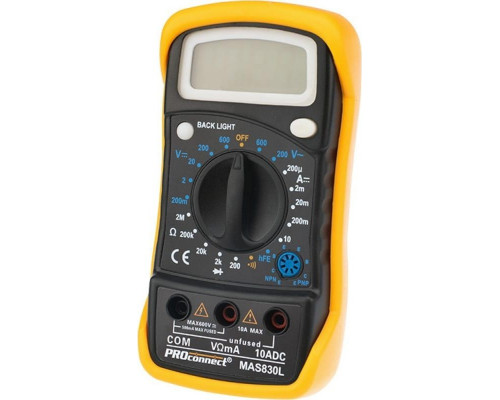 Мультиметр цифровой Proconnect MAS830L портативный 13-3021