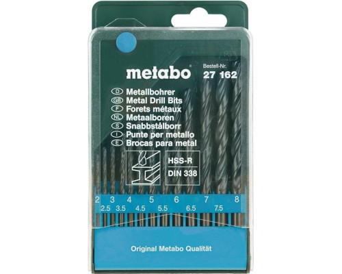 Набор сверл по металлу METABO HSS-R 13 шт. (2-8 мм) 627162000 627162000