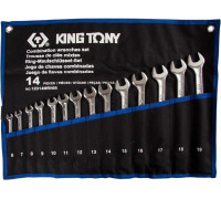 Набор комбинированных ключей KING TONY 6-19 мм чехол из теторона, 14 предметов 12D14MRN05