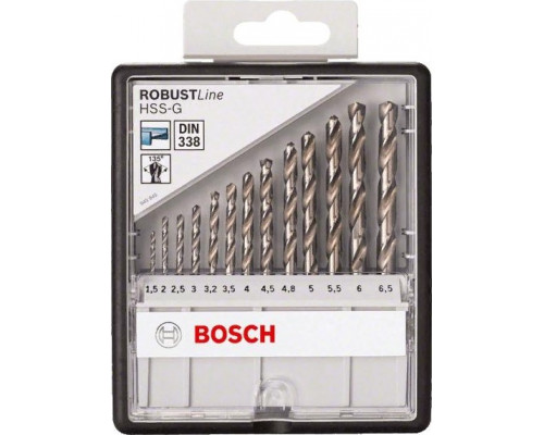 Набор сверл по металлу BOSCH HSS-G 13 шт Robust Line D1.5-6.5 2607010538