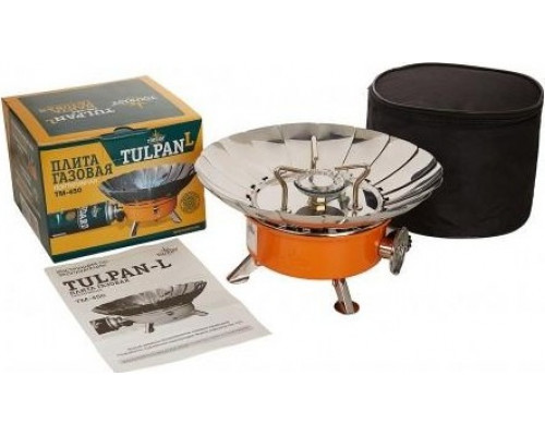 Газовая плита-трансформер TOURIST Tulpan-L TM-450 большая (ветрозащита), в кейсе (Корея) TM-450