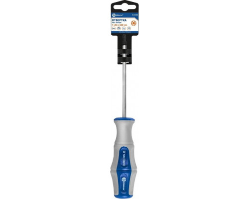 Отвертка TX Кобальт 910-058 ultra grip tamper-20х100 мм cr-v, двухкомпонентная