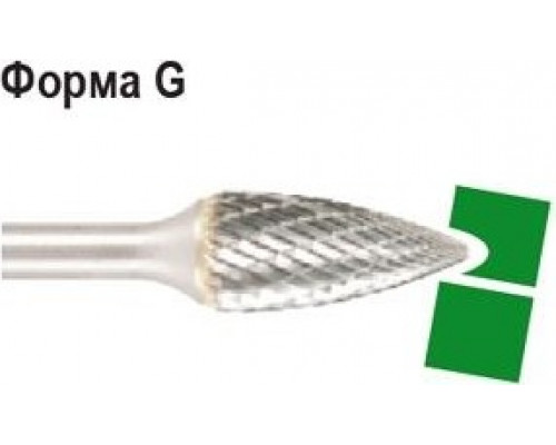 Бор-фреза по металлу D.BOR форма G парабола с зао. головой 6,0*18,0/50,0 хв. 6 мм 9f-16060k02d W-040-9F-16060K02D