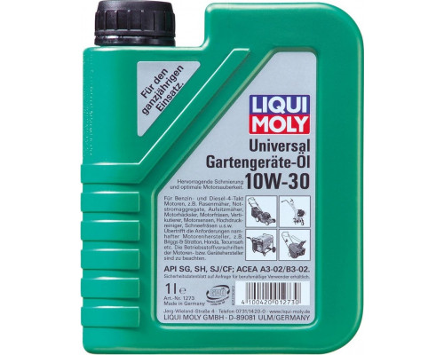 Масло для 4-тактных двигателей LIQUI MOLY SAE10W30 U-Gartengerate-Oil 1 л 8037/1273 8037/1273