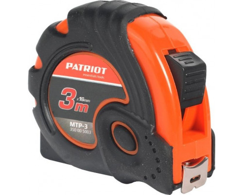 Рулетка PATRIOT MTP-3 3м, ударопрочный корпус, обрезиненная 350005003