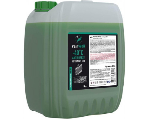 Антифриз REINWELL G11 5 л зеленый 3206