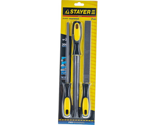 Напильники STAYER PROFI набор рашпили, пластмассовая двухкомпонентная руко 1690-20-H3_z01