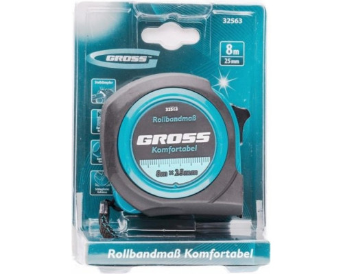 Рулетка GROSS Komfortabel 8.0 м 32563