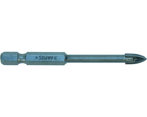 Сверло по стеклу и керамике Sturm 5 380 102 шестигранный хвостовик, 4 грани 5380102