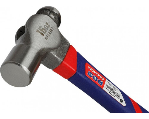 Молоток слесарный WORKPRO WP241030 с круглым бойком 675гр
