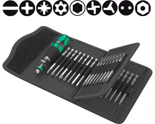 Отвертка с битами WERA Kraftform Kompakt 62 33 предмета WE-059297 WE-059297