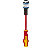 Отвертка диэлектрическая шлицевая Кобальт 646-454 ultra grip sl 5,5х125 мм cr-v, двухкомпонентная ру
