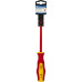 Отвертка диэлектрическая шлицевая Кобальт 646-454 ultra grip sl 5,5х125 мм cr-v, двухкомпонентная ру