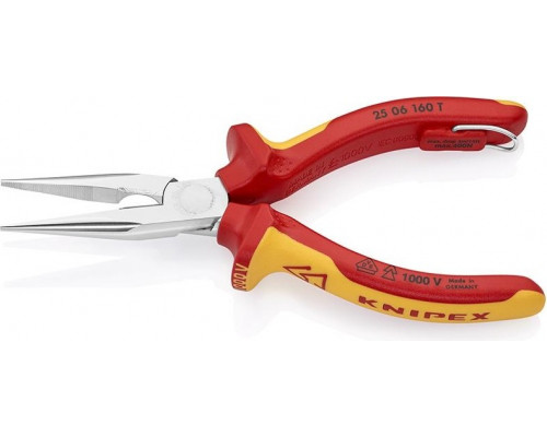 Длинногубцы диэлектрические KNIPEX 2506160T 160 мм с режущими кромками KN-2506160T
