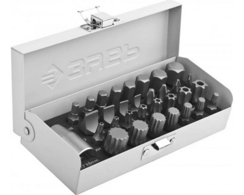 Набор бит ЗУБР PH, SL, HEX, TORX, SPLINE, 32 пред. 2655-H32
