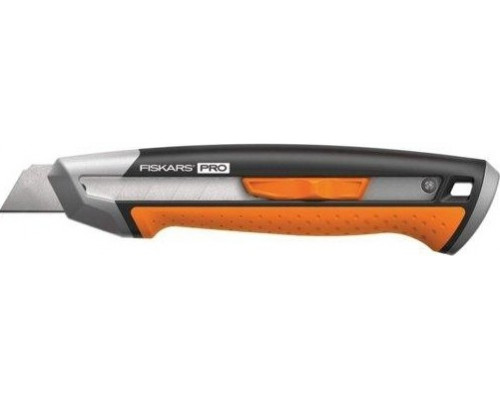 Нож строительный FISKARS CarbonMax с выдвижным лезвием 18 мм, 1027227