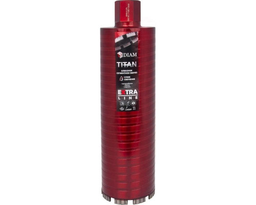 Алмазная коронка для мокрого сверления DIAM САСС 42x450х4x1,1/4UNC Extra Line Titan (арм. бетон) 313032