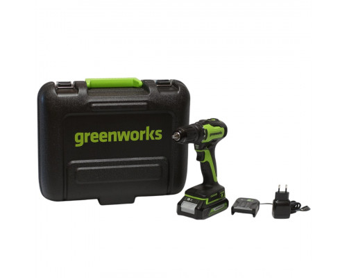 Дрель-шуруповерт аккумуляторная GREENWORKS DD560 24V, АКБ 2Ач и ЗУ 3708407CUA