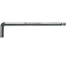 Ключ шестигранный WERA L-образный хромированный со сферической головкой 950 PKL SW 2.0 мм WE-022052 WE-022052