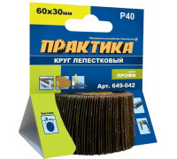 Круг лепестковый с оправкой ПРАКТИКА 60х30 мм P40 649-042 649-042